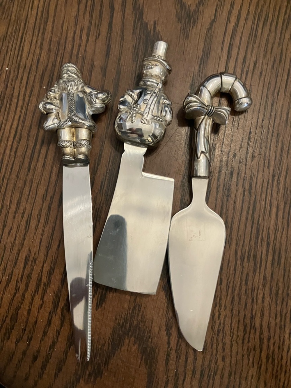 Wallace Stainless Silver Plated Holiday Cheese Set